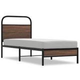 vidaXL Bedframe Bruin Eikenhout 90x190 cm