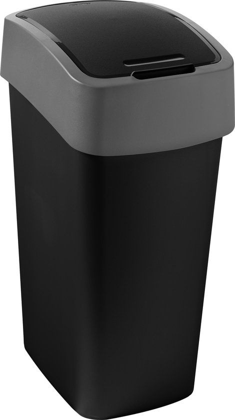 Curver Flip Bin 50L - Grijs/Zwart - 02172-Y09-00