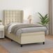Maison Exclusive - Sommier à lattes de lit avec matelas crème 90x190 cm similicuir