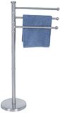 MSV 140338 handdoekhouder met 3 takken roestvrij staal 33 x 22 x 89 cm