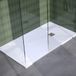 Brauer Asteroid Douchebak - 90 x 160 cm - Mineraalmarmer - Mat Wit - Antislip - Antibacterieel