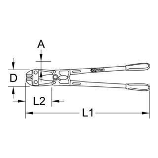 KS Tools KS Tools boutensnijder met pijphandvat, 65mm Aantal:1