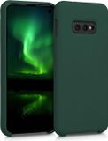 kwmobile telefoonhoesje geschikt voor Samsung Galaxy S10e - Hoesje met siliconen coating - Smartphone case in mosgroen