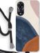 Case Company® - Oppo A78 5G Case with Cord - Geo #1 - Black Cord - TPU Back Cover - 2m Drop Protection