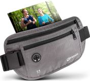 Praxxim Heuptas om te joggen, perfect zittende hardlooptas, heuptas voor dames en heren, loopriem voor joggen en alle maten mobiele telefoons, grijs, S, heuptas