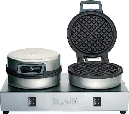 Dualit Professionele Dubbele Wafelijzer ronde wafels