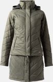Horze Aurora Gewatteerde Parka met afneembare rok, dames, Beetle Green, 40