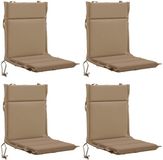 vidaXL 4-delige hoogrugkussen GEMERT 100% Polyester Taupe