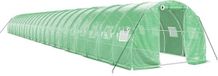 vidaXL Tuinkas met stalen frame groen 72 m² 24x3x2 m