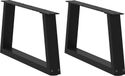 Pieds de table basse 2 pièces forme V 50x(30-31,3) cm acier noir