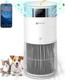 P2 Humidificateur & Purificateur d'air - Sans vapeur, 2-en-1 - Filtre HEPA H13 et charbon actif - Silencieux, ≤40 dB - 50 W - Utilisable pour des pièces de 41–60 m²