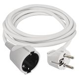 EMOS - IP20 verlengsnoer 3 m - 1 geaarde stekker - 250 V, 16 A, 3680 W - hoogwaardige PVC-isolatie - H05VV-F3G 1,5 mm2 - verhoogde aanraakbeveiliging - voor binnen - wit