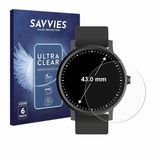 Savvies - Protection d'écran pour montres (rond, ø: 43 mm) - Film protecteur transparent 6 pièces