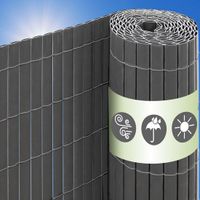 urfence 100x500cm Zichtscherm Balkon PVC Privacy Scherm Tuin Kunststof Windscherm Terras Afscherming Grijs