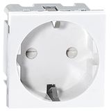Norgen Noen GS hoekcontactdoosmodule 45x45mm 45° Schukoo (wit)