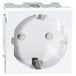 Norgen Noen GS hoekcontactdoosmodule 45x45mm 45° Schukoo (wit)