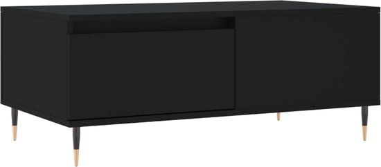 vidaXL Salontafel 90x50x36,5 cm bewerkt hout zwart