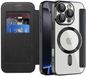 Techsuit Hoesje geschikt voor Apple iPhone 16 Pro Max - SmartMag Book Wallet Case - Geschikt voor MagSafe - Zwart