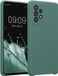 kwmobile telefoonhoesje geschikt voor Samsung Galaxy A52 / A52 5G / A52s 5G - TPU backcover met siliconen coating - Smartphone case in dennengroen