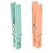 PARENCE. 24 wasknijpers van kunststof voor binnen en buiten, 7 x 1 cm, veelzijdige en praktische wasknijpers, oranje en groen