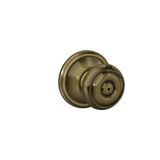 Schlage F40GEO609 Georgische privacyknop, antiek messing