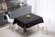 Bonamaison Tafelkleed, Anti-Mold, Sneldrogend, Waterdicht, 100% Polyester Tafellaken, rood Zwart, 140 x 140 Cm