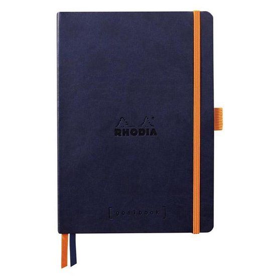 Rhodia Goalbook – A5 – 240 Bladen – Dotted – Ivoorkleurig Papier 90 g/m² – Elastieksluiting - Nachtblauw