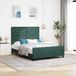 Maison Exclusive - Lit boxspring avec tête de lit vert foncé 160 x 200 cm, velours