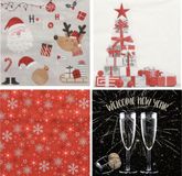 Packadi 80 x Kerst Servetten 33x33cm 3 Laags