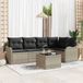 Prolenta Maison Exclusive - Set van 6 tuinbanken met opbergruimte, grijs, van polyrotan