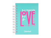 Colourbook Glow Dagplanner 2024, spiraal van metaal, Love
