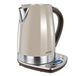 MPM MCZ-63 Draadloze elektrische waterkoker, roestvrij staal, 1,7 l, 2200 W, BPA-vrij, beige