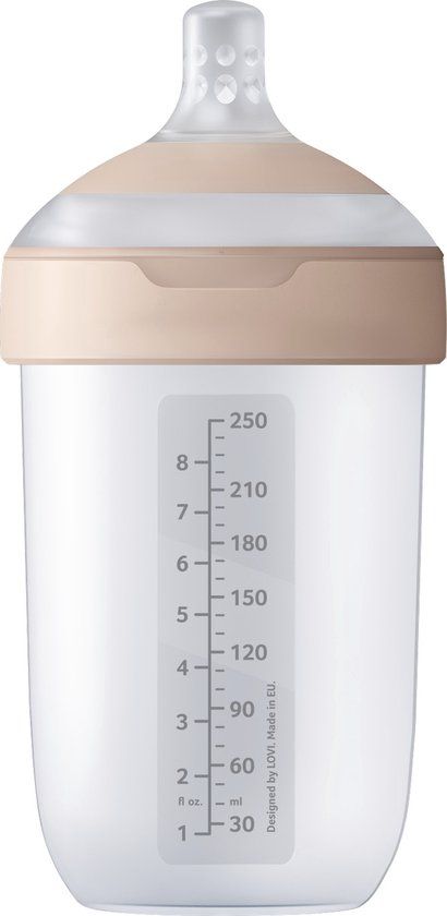 Difrax LOVI Mammafeel Fles - 250 ml - Roze