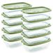 Set de 10 contenants de stockage alimentaire réutilisables 500ml