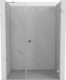 Mexen Lunar-B porte de douche battante droite 145 cm, transparent, chrome