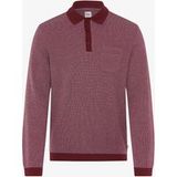Brax Modern Fit Poloshirt lange mouw Fluweel, Effen