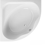 Badland STANDARD hoekbad 130 x 85 cm rechts wit met styropor ombouw