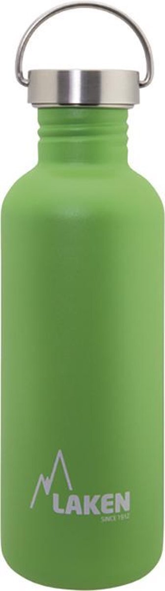 Laken RVS fles Basic Steel Bottle 1L S/S Cap - Groen