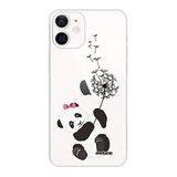 Beschermhoes Evetane Beschermhoes compatibel met iPhone 12 Mini, zacht, silicone, robuust, ultradun, beschermhoes, transparant, panda, paardenbloem, motief mode
