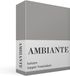 Ambiante Cotton Uni topper hoeslaken - Lits-jumeaux - Grey