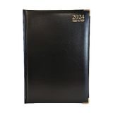 G4GADGET G4 2024 Zwart A4 Week to View Dagboek Hardback Cover 70GSM Papier voor Zakelijk Kantoor & Thuis
