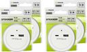 Benson LED nachtlampje - 4x - draadloos - met USB A en C - warm wit