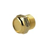 Riegler Sinterbronce geluiddemper, plat, G 3/4 a., SW 27 mm, werkdruk 0-8 bar, bedrijfstemperatuur -10 °C tot 250 °C