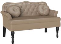 vidaXL Chesterfield Bank Cappuccino Kunstleer 120,5 x 65 x 75 cm
