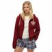 Superdry Athletic Essentials Relaxed Crop Hoodie Dames Bordeaux Rood