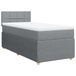 VidaXL Boxspringbed met matras, lichtgrijs, 120x190 cm, gestoffeerd