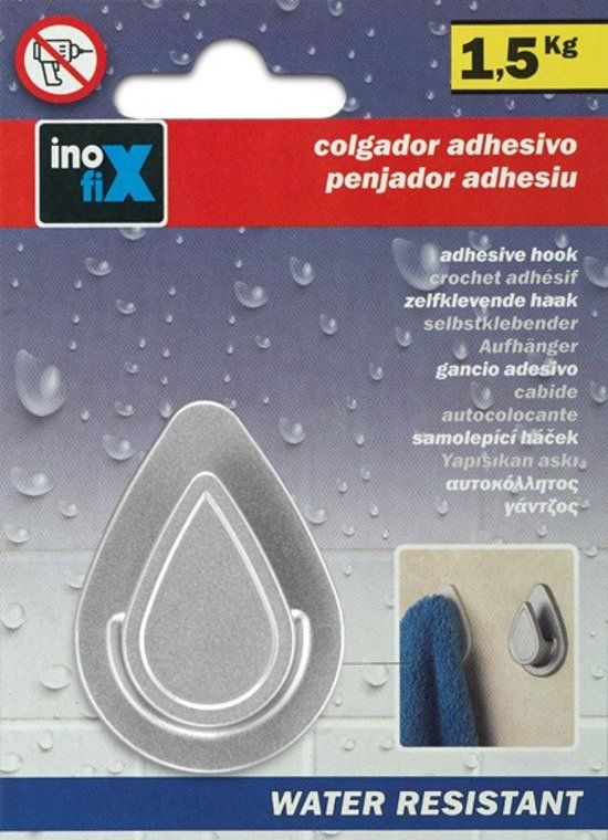 inofix Zelfklevende haak Matt Chrome 1,5KG
