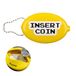 Fisura – Ovale rubberen portemonnee “Insert coin” geel