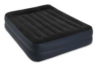 Intex 64124 Pillow Rest Raised matelas gonflable deux personnes bleu foncé avec pompe intégrée