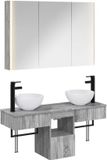 vidaXL Badkamerkast - set - 4 - st - Grijs - Sonoma - Bewerkt - hout